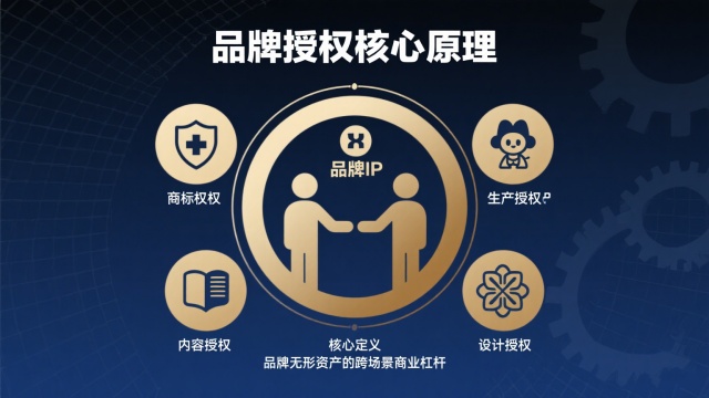 品牌授權(quán)商業(yè)模式示意圖