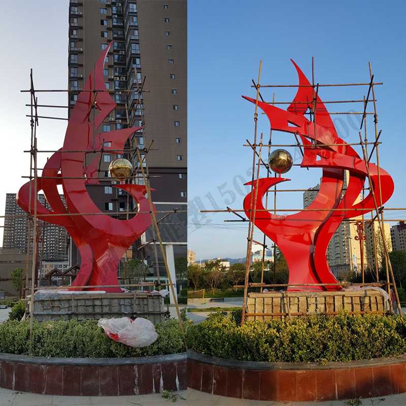 大型不銹鋼雕塑，不銹鋼鳳凰雕塑，小區(qū)不銹鋼景觀雕塑