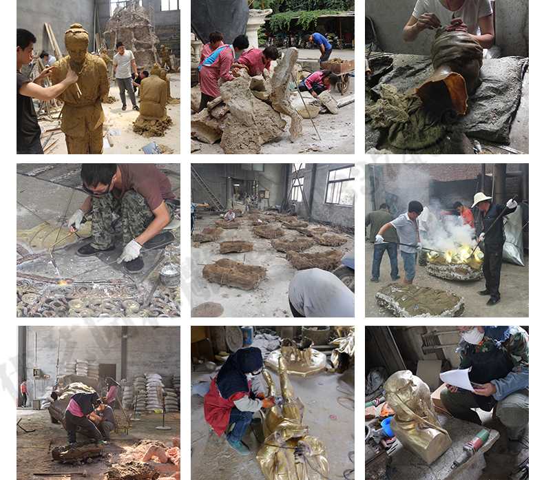 銅雕塑廠家，銅雕塑鑄造流程，銅雕塑定制