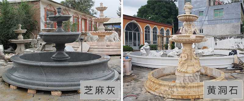 大理石景觀噴泉材質(zhì)，石雕噴泉工廠，定制大理石景觀噴泉