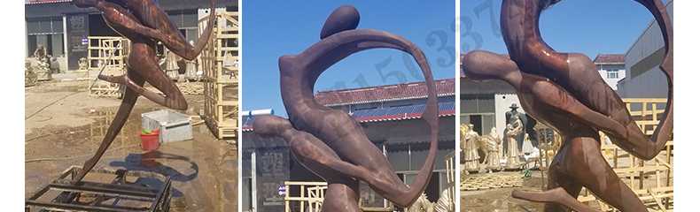 銅舞蹈人物雕塑，抽象男女人物雕塑，抽象跳舞人物銅雕塑