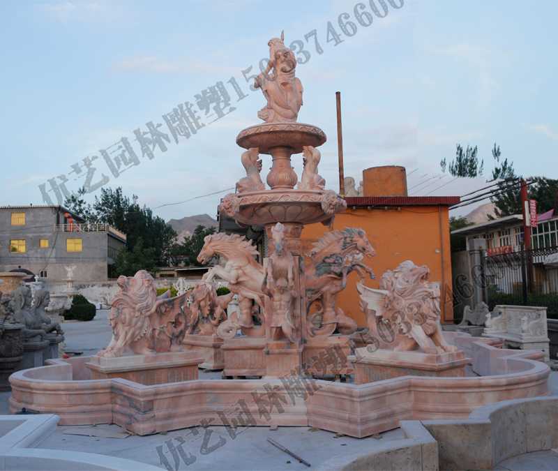 大理石景觀噴泉，歐式大型噴泉，石雕噴泉廠家
