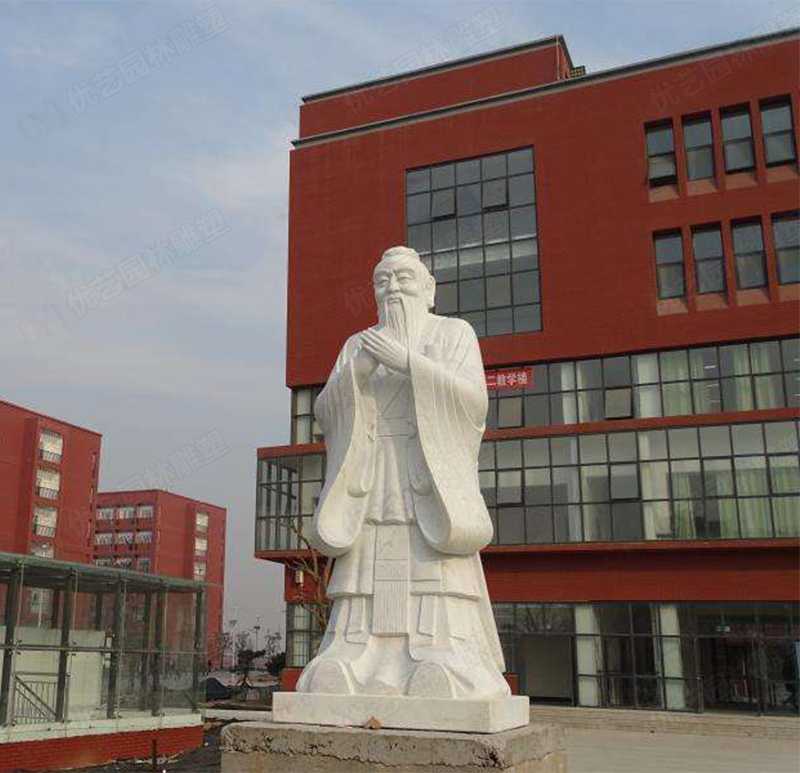 校園石雕孔子像，大理石孔子像