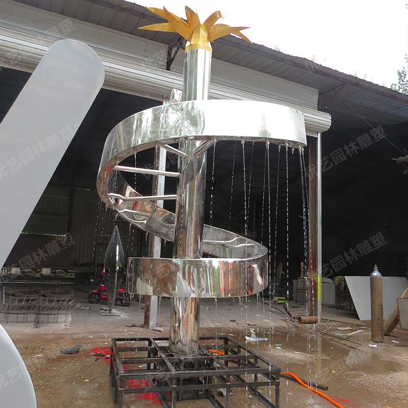 水景噴泉雕塑，不銹鋼雕塑廠家